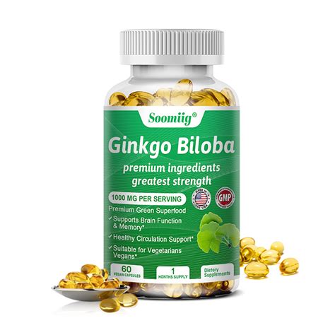 Ginkgo Biloba Supplement Natural Antioxidant Supports Brain Function And Memory Supports