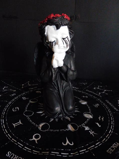 Creepy Crying Angel Statue Etsy