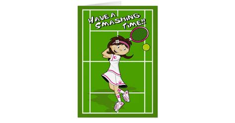 Tennis Girl Birthday Card Zazzle