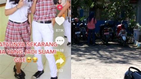 Viral Di Medsos Berawal Kepleset Di Parkiran Sekolah Kisah Cinta