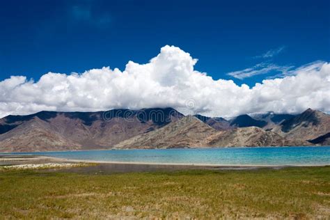 Pangong Lake View From Between Kakstet And Chushul In Ladakh Jammu And