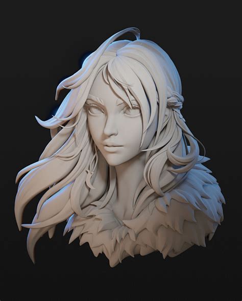 Girl Sculpt Practice Liem Nguyen Zbrush Sculpt Practice Rendered