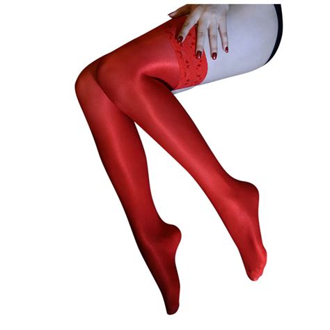 Womens Sexy Stocking 70d Oil Glossy Stockings Shiny Satin Shape Non