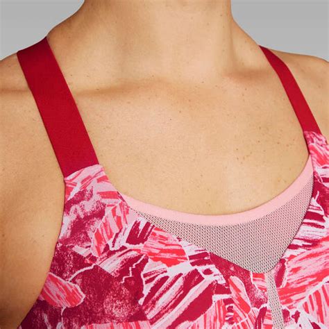 Top De Corrida Confort Vermelho Rosa Camuflado Kalenji À Venda Na