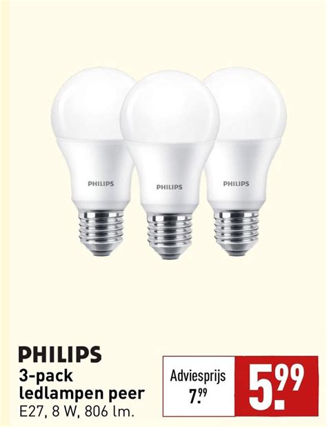 Philips 3 Pack Ledlampen Peer Aanbieding Bij ALDI