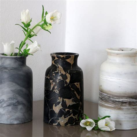 Antica Farmacia Portoro Marble XL Bottle Ceramic Vases Marble Vase