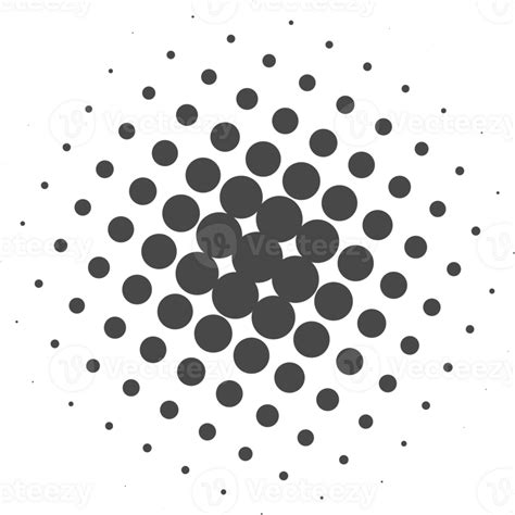 Circle Dots With Halftone Pattern Round Gradient Background Element With Gradation Points