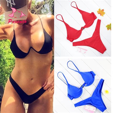 Pacento Sexy Swimwear Women Brazilian Bikini Set Bandage Bathing