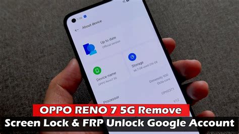 OPPO RENO 7 5G Remove Screen Lock FRP Unlock Google Account YouTube