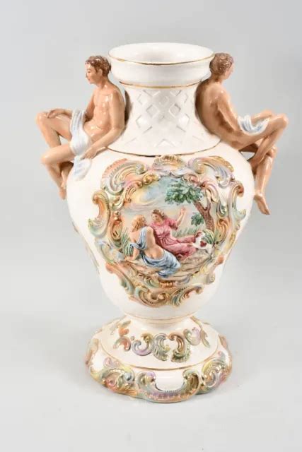 GRAND VASE EN céramique émaillé décor Antique EUR 35 00 PicClick FR