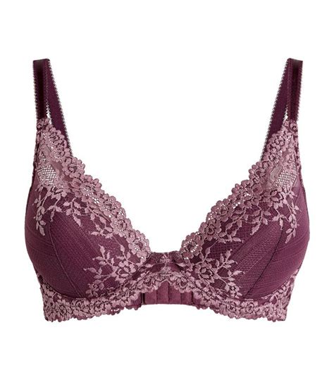 Wacoal Embrace Lace Plunge Bra Purple Editorialist