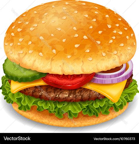 Hamburger Royalty Free Vector Image Vectorstock