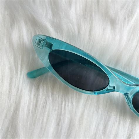 Women's Black and Blue Sunglasses | Depop