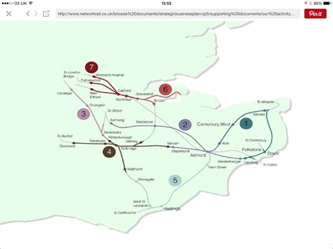 Kent Route Railway map