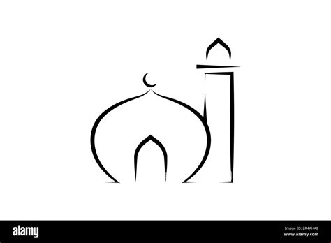 Mosque Icon Icon Related To Islamic Mosque Hand Draw Icon Style