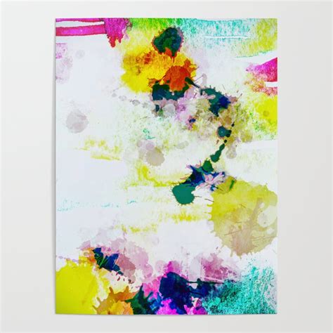 Abstract Paint Splatter Art Poster by Sheila Wenzel Ganny | Society6