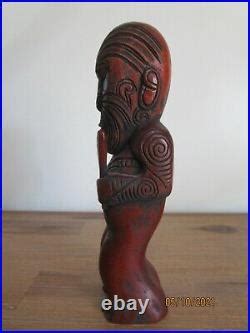 Maori Teko Teko Tiki Vintage Small Wood Carving Rare Not Resin