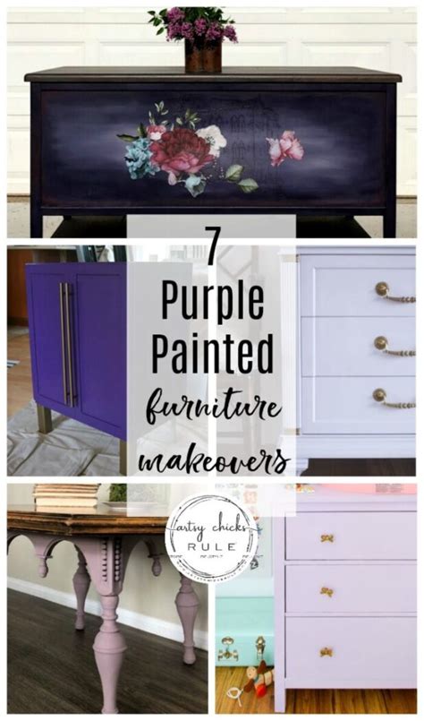 7 Beautiful Purple Furniture Makeovers From Light To Dark Purple