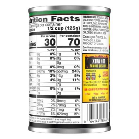 RO TEL Xtra Hot Diced Tomatoes With Ghost Peppers 10 OZ Fred Meyer