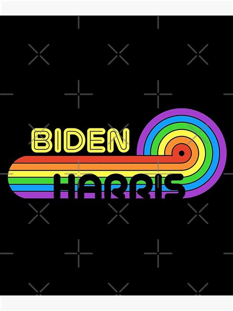 LGBT Joe Biden Kamala Harris Rainbow Gay Pride Election Presidential Campaign Poster For