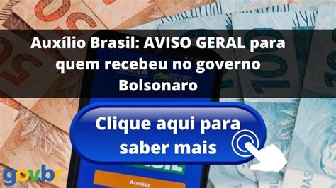 Aux Lio Brasil Aviso Geral Para Quem Recebeu No Governo Bolsonaro