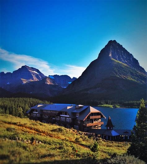 Many Glacier Hotel and Swiftcurrent Lake Glacier National Park 2 - 2 ...