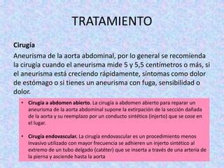 Aneurisma De Aorta Abdominal Pptx