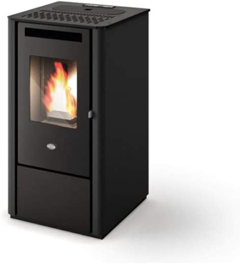 Eva Calor Pelletofen Kali 9 KW schwarz geprägt 9016003200 Amazon de