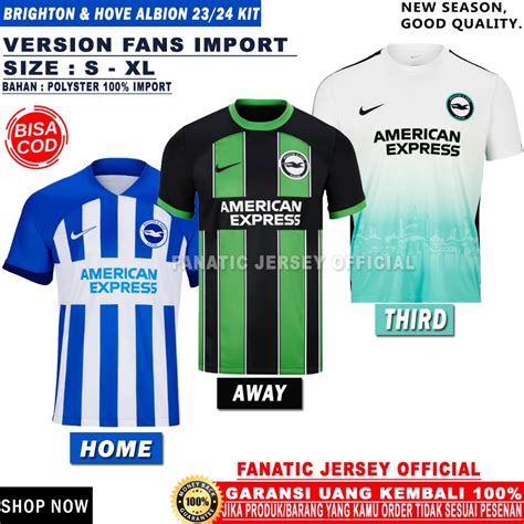 Jual JERSEY SEPAK BOLA BRIGHTON 2023 2024 HOME AWAY THIRD IMPORT