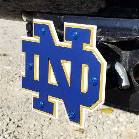 ND Notre Dame Logo Hitch Cover Gameday Ironworks