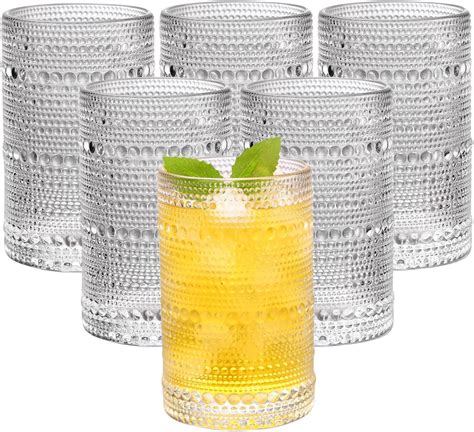 Nidhdsda Hobnail Juego De Vasos Para Beber Vasos Rom Nticos De