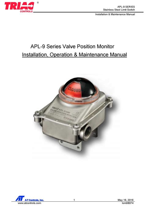 A T Controls Triac Apl Series Installation Maintenance Manual Pdf