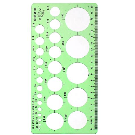 Unique Bargains 2mm 40mm Diameter Range Circles Measuring Drawing