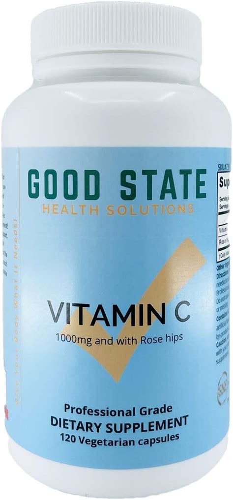 Vitamina C 1000 Mg Con Escaramujos Grado Profesional Suplemento Dietético 120 Cápsulas