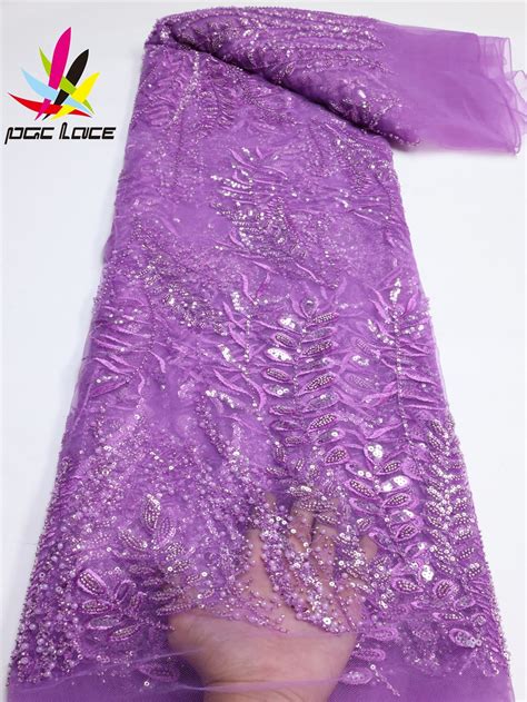 Pgc African French Sequins Groom Lace Fabric High Quality Lace