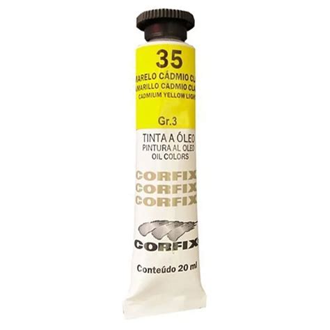 Tinta Oleo Corfix GR3 35 Amarelo Cadmio Claro 20ml