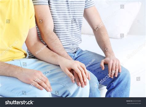 Happy Gay Couple Holding Hands Together Stock Photo Shutterstock