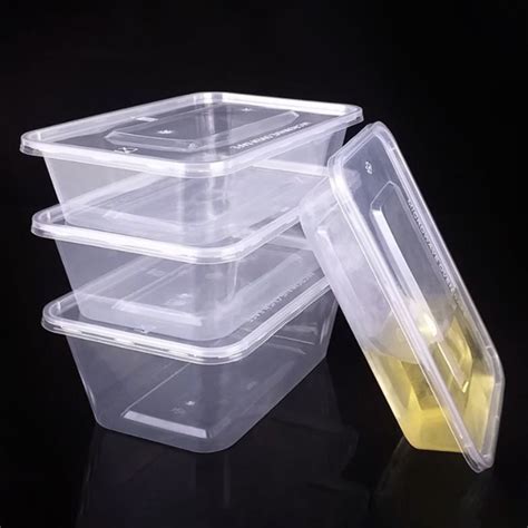 500ml 20oz Microwaveable Food Grade Rectangular Container 10 Pcs Latestgadget