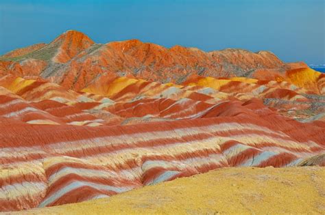 Premium Photo | Rainbow mountains in the Zhangye Danxia Landfrom Geological park