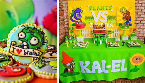 Karas Party Ideas Plants Vs Zombies Themed Birthday Party Karas