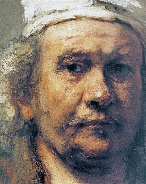 Rembrandt Self Portrait With Two Circles Detail Cat 83 1665 1669