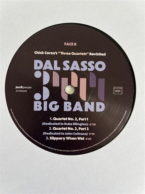 Dal Sasso Big Band Chick Corea S Three Quartets Revisited