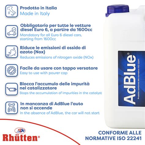 ADBLUE RHUTTEN 10L TAPPO VERSATORE Rhutten Prodotti Per Per Auto