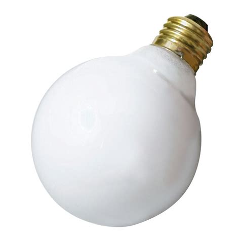 Satco S3440 25w 120v Globe G25 Gloss White E26 Base Incandescent Light