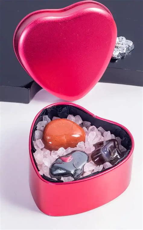 Crystal Heart Tin Manifest Love And Passion Shop Crystals Australia