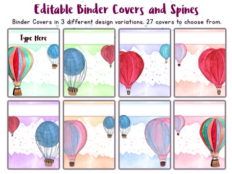 Watercolor Classroom Decor FULL BUNDLE Hot Air Balloon Travel Theme Hot Air Balloon