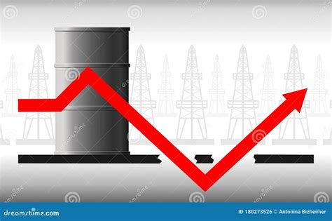 Concetto Di Crisi Petrolifera Il Calo Del Prezzo Del Petrolio La