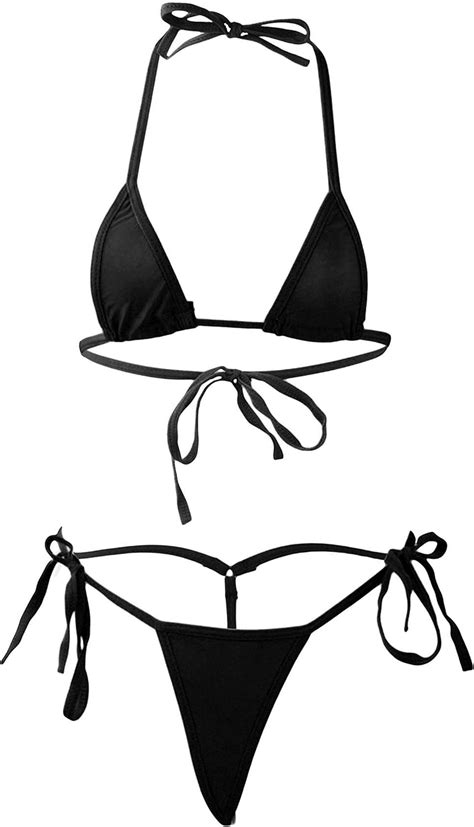 Extlps Sexy Women Micro Mini Bikini Set With Charming Bra And G String