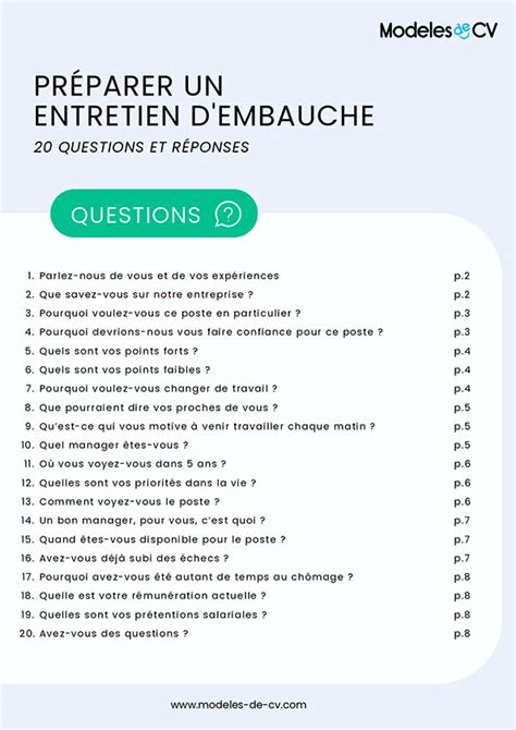 Exemple De Question Poser Lors Dun Entretien Dembauche Le Meilleur