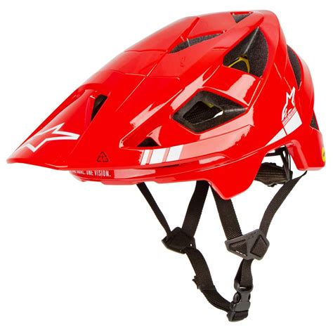 Alpinestars Enduro MTB Helm Vector Tech A2 Bright Red Light Gray Glossy